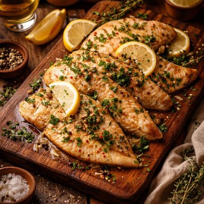 Image of Baked Tilapia with White Wine and Herbs