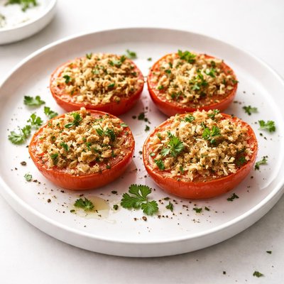 Image of Baked Tomatoes with Garlic Tomates a La Provencale