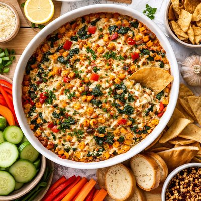Image of Baked Triple Vegetable Dip