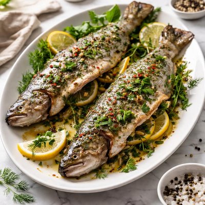 Image of Baked Trout with Fresh Herbs