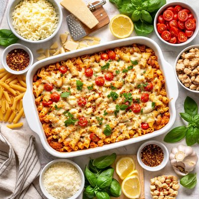 Image of Baked Two Cheese Penne with Ingredients of Own Choice