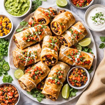 Image of Baked Vegetarian Chimichangas Warm or Cold