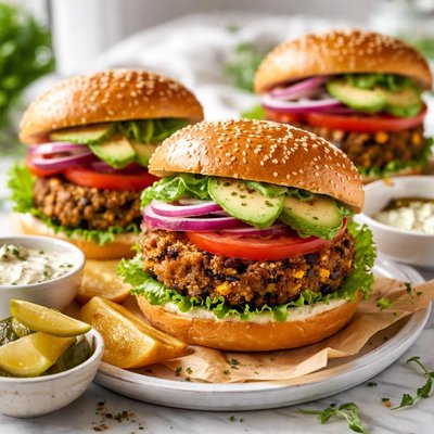 Image of Baked Veggie Burgers