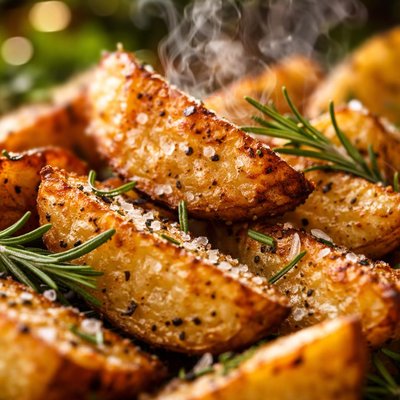 Image of Baked Wedges with Fresh Rosemary and Sea Salt