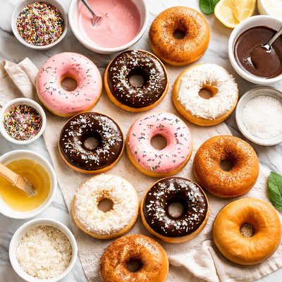 Image of Baked Yeast Doughnuts