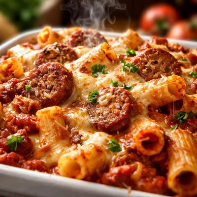 Image of Baked Ziti and Sausage Casserole