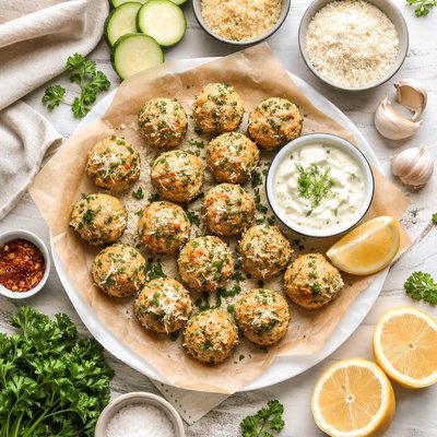 Image of Baked Zucchini Balls Gluten Free