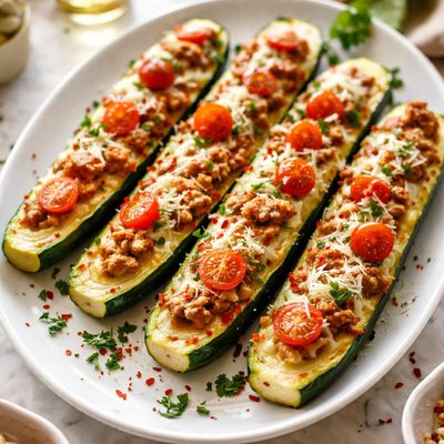 Image of Baked Zucchini Boats