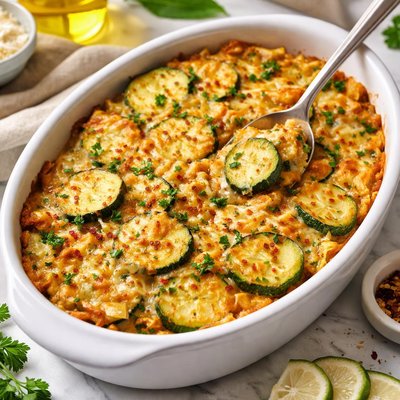 Image of Baked Zucchini Cheddar Casserole