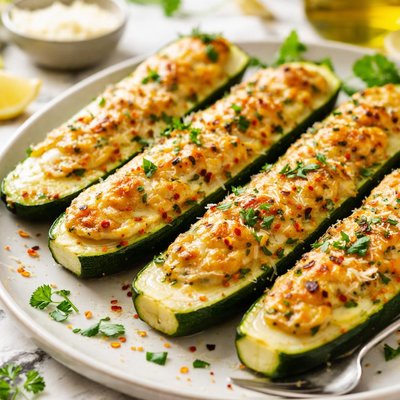 Image of Baked Zucchini with Cheese