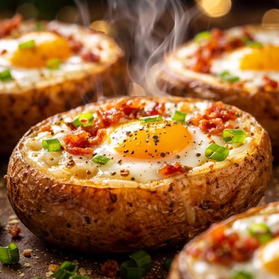 Image of Bakes Potato Eggs