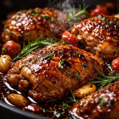Image of Balsamic Braised Chicken with Honey