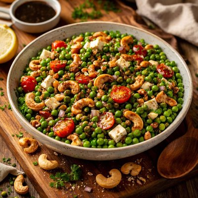Image of Balsamic Cashew Pea Salad