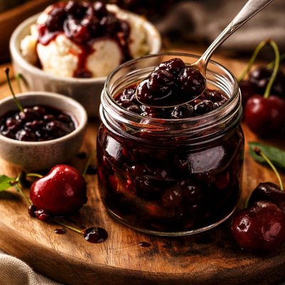 Image of Balsamic Cherry Ice Cream Topping