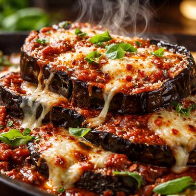 Image of Balsamic Eggplant Aubergine Parmesan