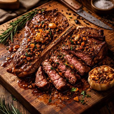Image of Balsamic Garlic T Bone Steak
