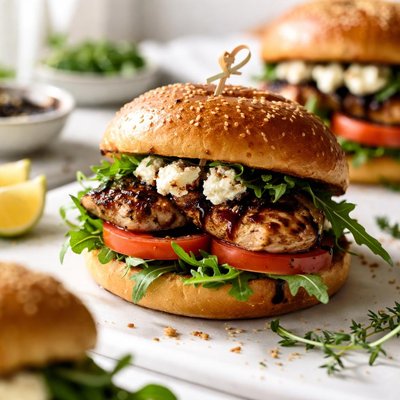 Image of Balsamic Glazed Chicken Sandwiches with Goat Cheese