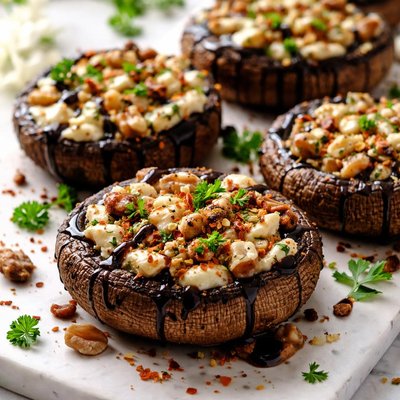 Image of Balsamic Gorgonzola Portabella Mushrooms