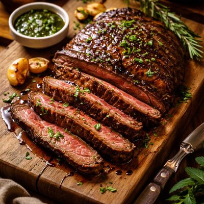 Image of Balsamic Marinated Flank Steak Low Carb