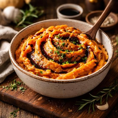 Image of Balsamic Mashed Sweet Potatoes