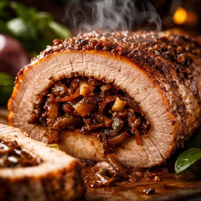 Image of Balsamic Onion Stuffed Pork Loin