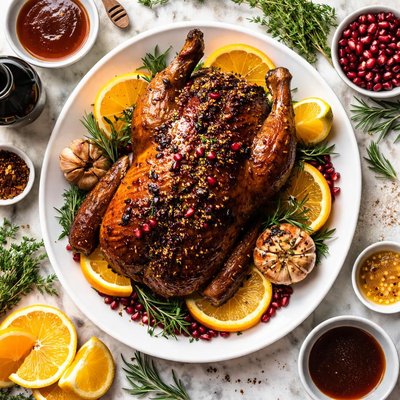 Image of Balsamic Orange Honey Maple Syrup Glazed Duck