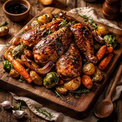 Image of Balsamic Roast Chicken and Vegetables