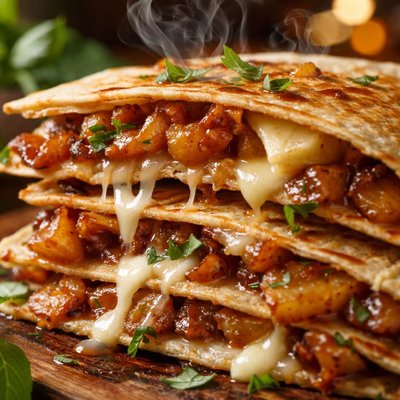 Image of Balsamic Roasted Apple Jack Cheese Quesadilla