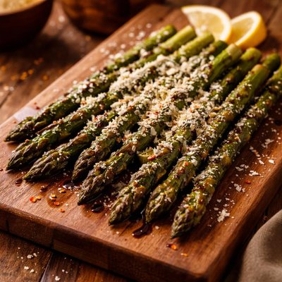 Image of Balsamic Roasted Asparagus with Fleur De Sel and Parmesan