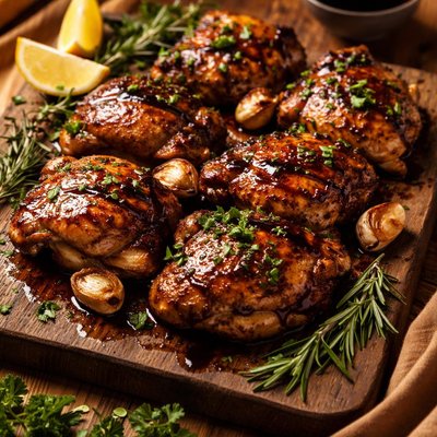 Image of Balsamic Roasted Chicken Thighs