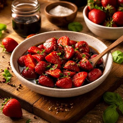 Image of Balsamic Strawberries Not Heated