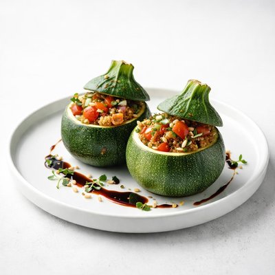 Image of Balsamic Stuffed Round Zucchini