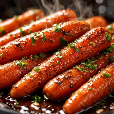 Image of Balsamic Vinegar and Butter Glazed Carrots
