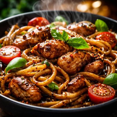 Image of Balsamic Vinegar Chicken Noodles
