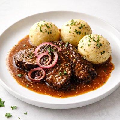 Image of Baltimore Style Sour Beef and Dumplings Sauerbraten