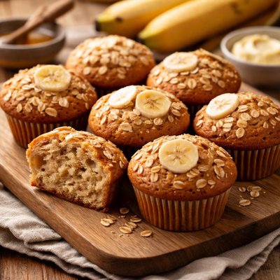 Image of Banana and Cream of Wheat Muffins Low Fat