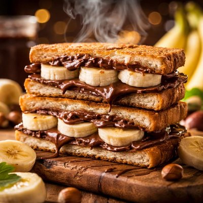 Image of Banana and Nutella Sandwiches