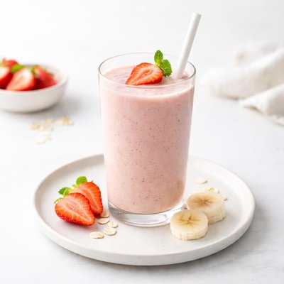 Image of Vegan Banana and Strawberry Smoothie