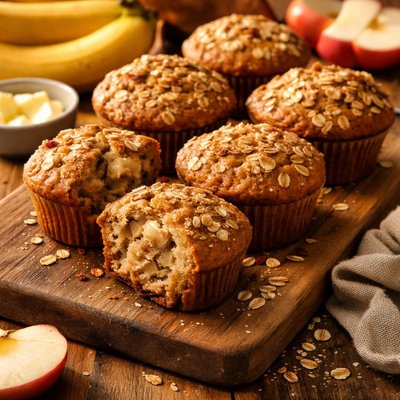 Image of Banana Apple Bran Muffins