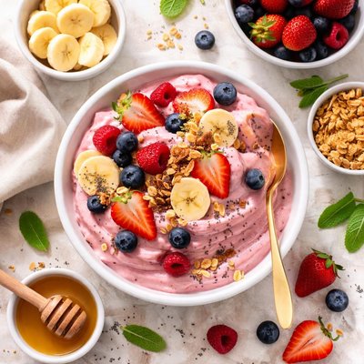 Image of Banana Berry Frozen Yogurt