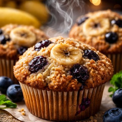 Image of Banana Blueberry or Chocolate Chip Muffins