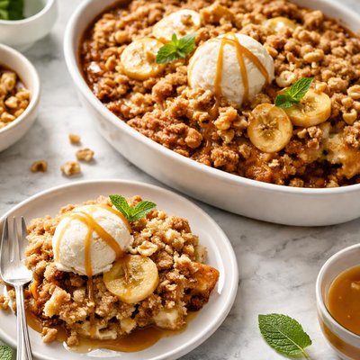 Image of Banana Bread Cobbler with Streusel Topping