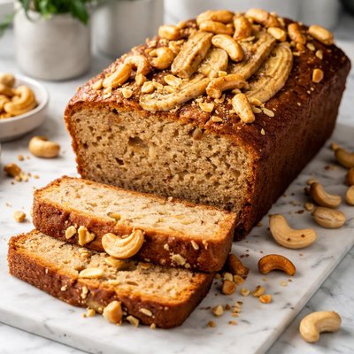 Image of Banana Bread with Cashews Pao De Banana Portuguese Mozambiq