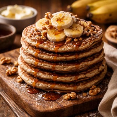 Image of Banana Buttermilk Buckwheat Pancakes