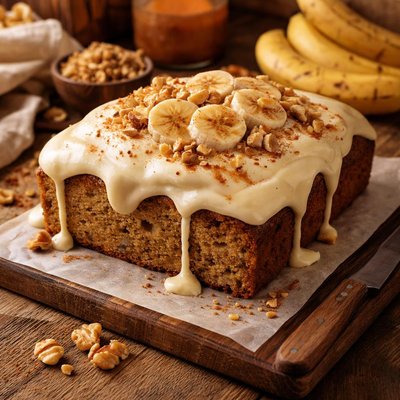 Image of Banana Cake with Homemade Pudding Icing