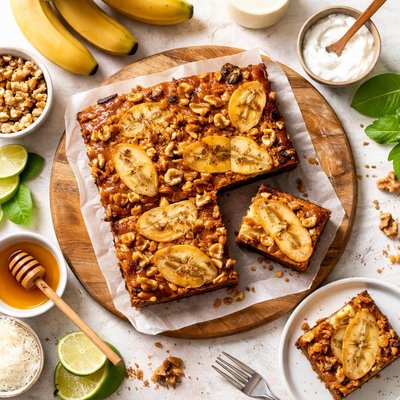 Image of Banana Cake with Walnuts Vietnamese Chuoi Nuong