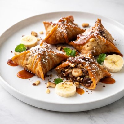 Image of Banana Caramel Chocolate Won Tons