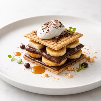 Image of Banana Chocolate Graham Cracker Dessert