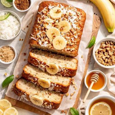 Image of Banana Coconut Tea Bread