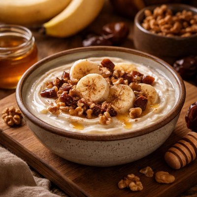 Image of Banana Date Yogurt with Walnuts